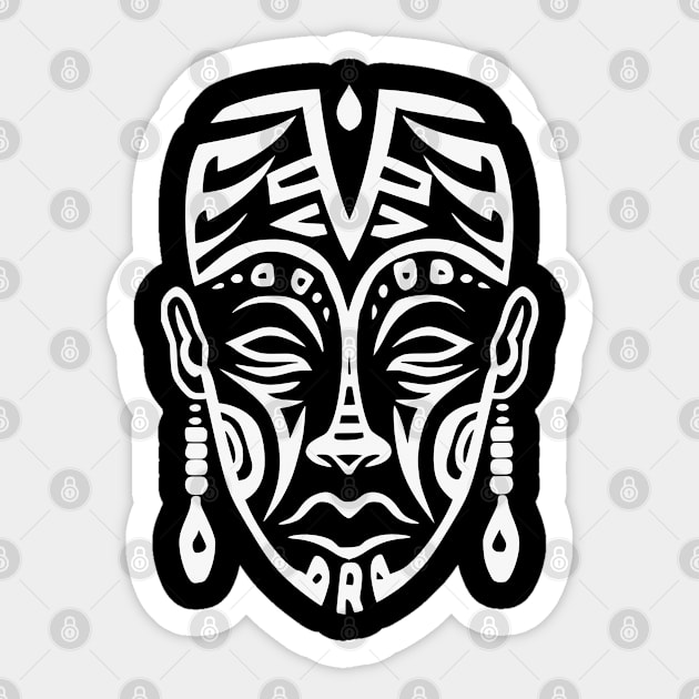 Afrocentric Mask Man Sticker by UrbanLifeApparel